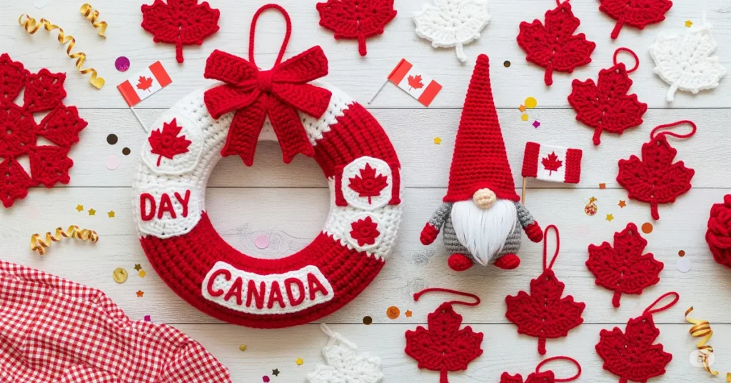 Canada day crocheting